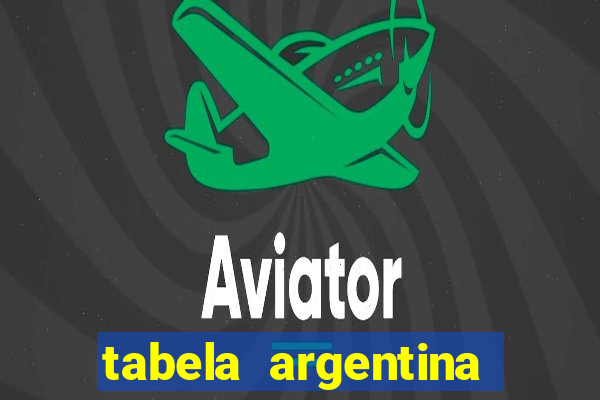 tabela argentina torneo betano